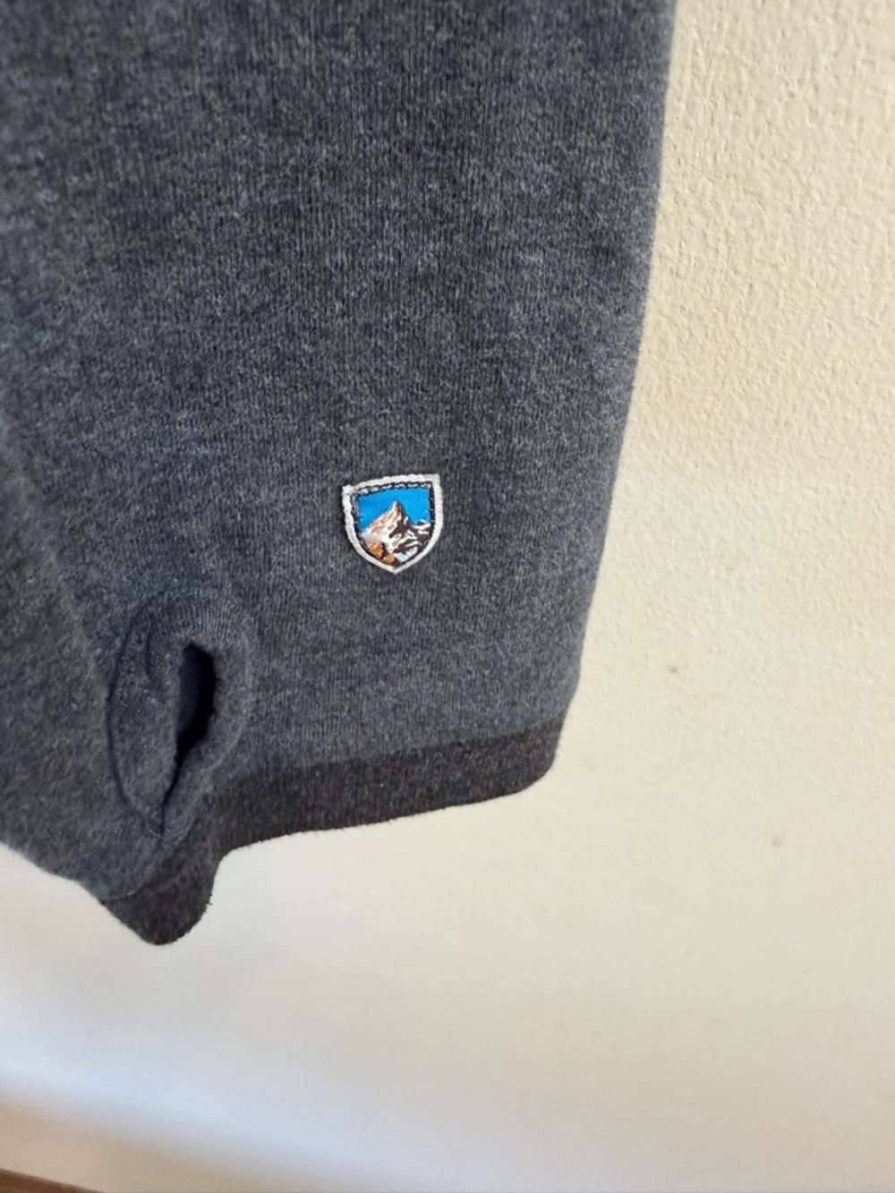 Kuhl Mens Long Sleeve Henley Shirt Blue Gray 100% Cotton Thumbholes Sz L Hiking - Picture 7 of 11